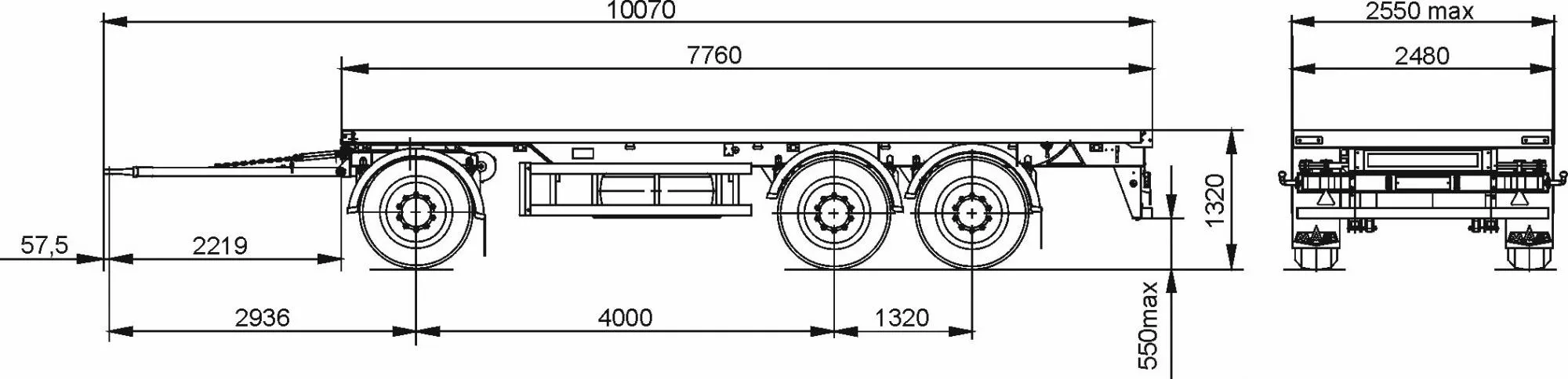 Прицеп МАЗ-870100-1052